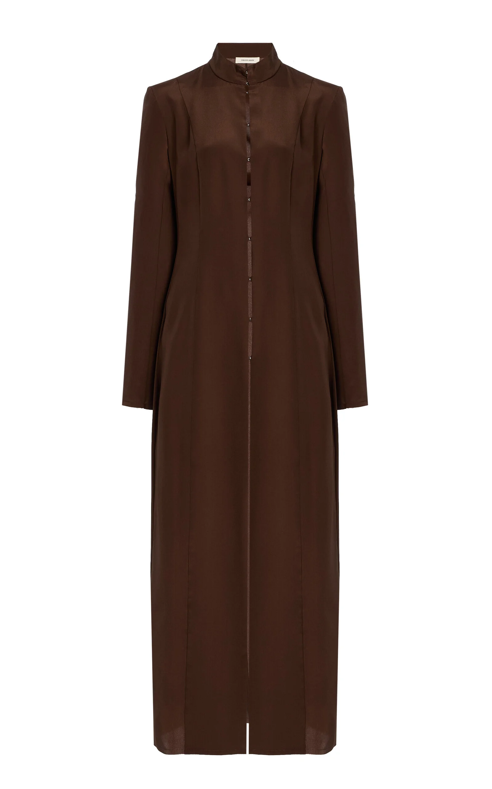 Exclusive Long Silk Jacket brown - 1
