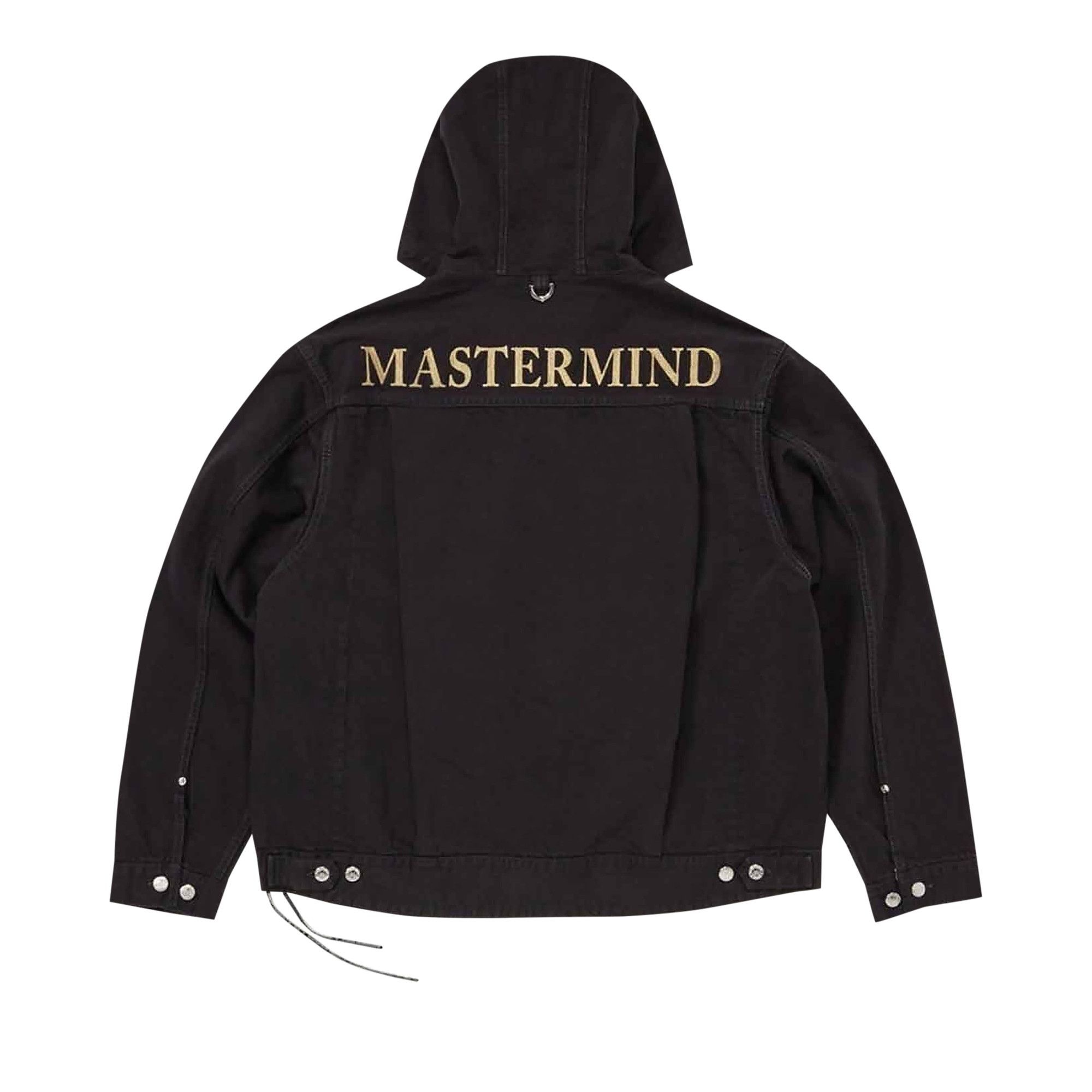 Mastermind World 1st Long-Sleeve Denim Shirt With Hood 'Black/Black' - 2