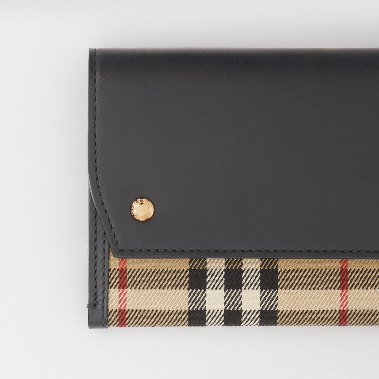 Vintage Check and Leather Phone Case with Strap - 2