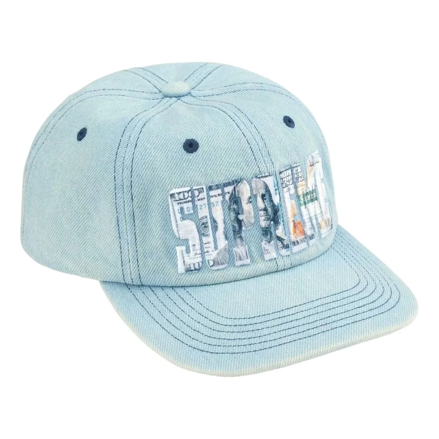 Supreme SS26 Embroidered Money Logo 6-Panel 'Denim' SUP-SS26-1003-DNM - 1