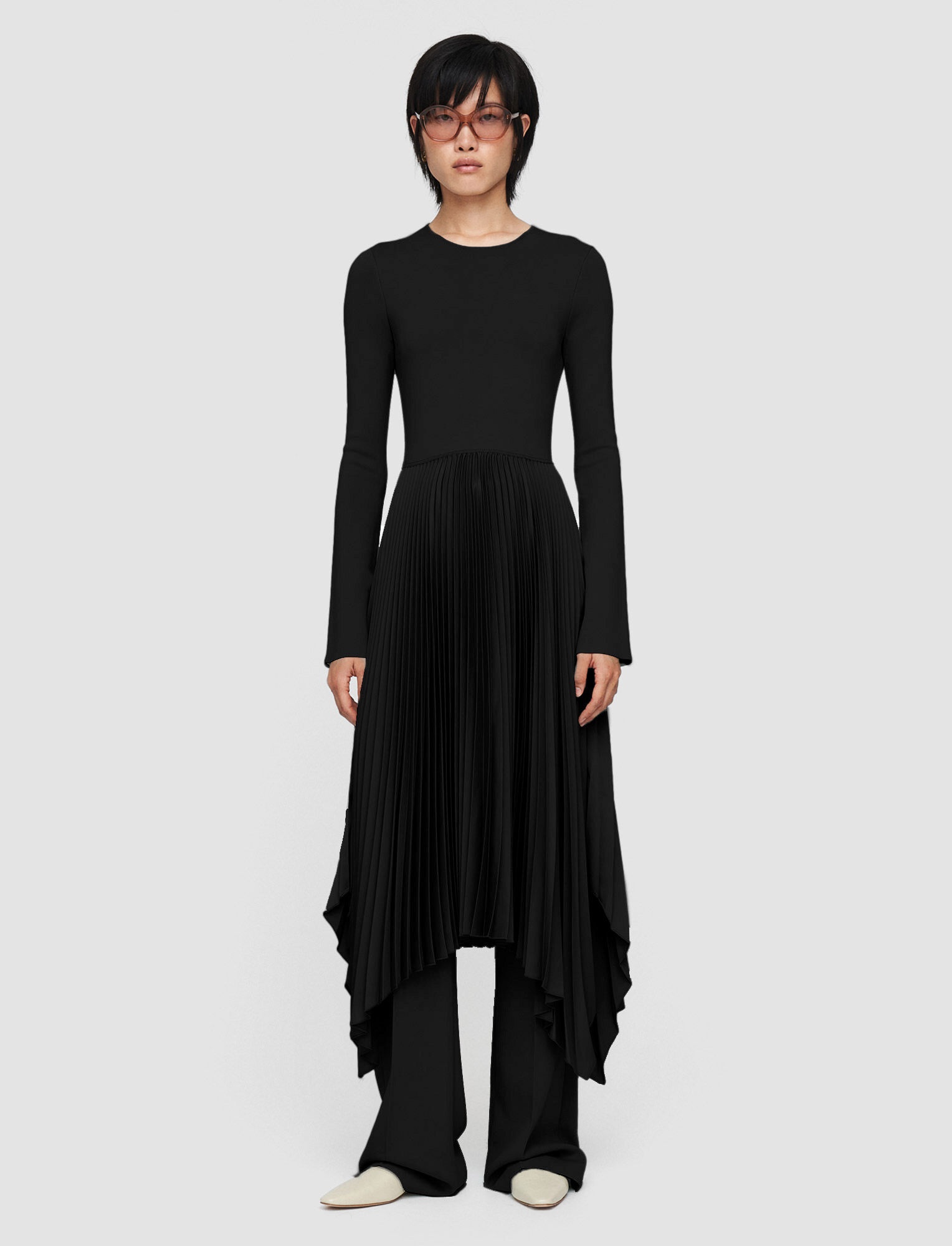 Knit Weave Plisse Deron Dress - 1