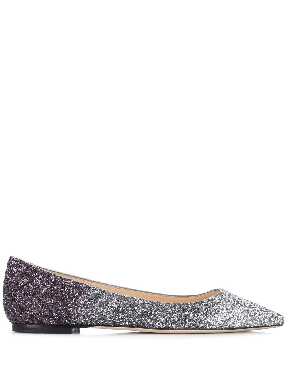 Romy glitter-embellished ballerina shoes - 1