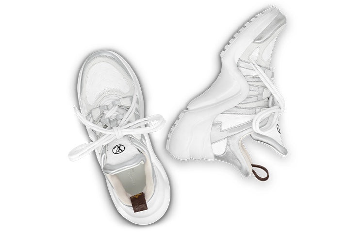 (WMNS) LOUIS VUITTON LV Archlight Sneakers 'White Mini Monogram Silver' 1ABVFL - 4