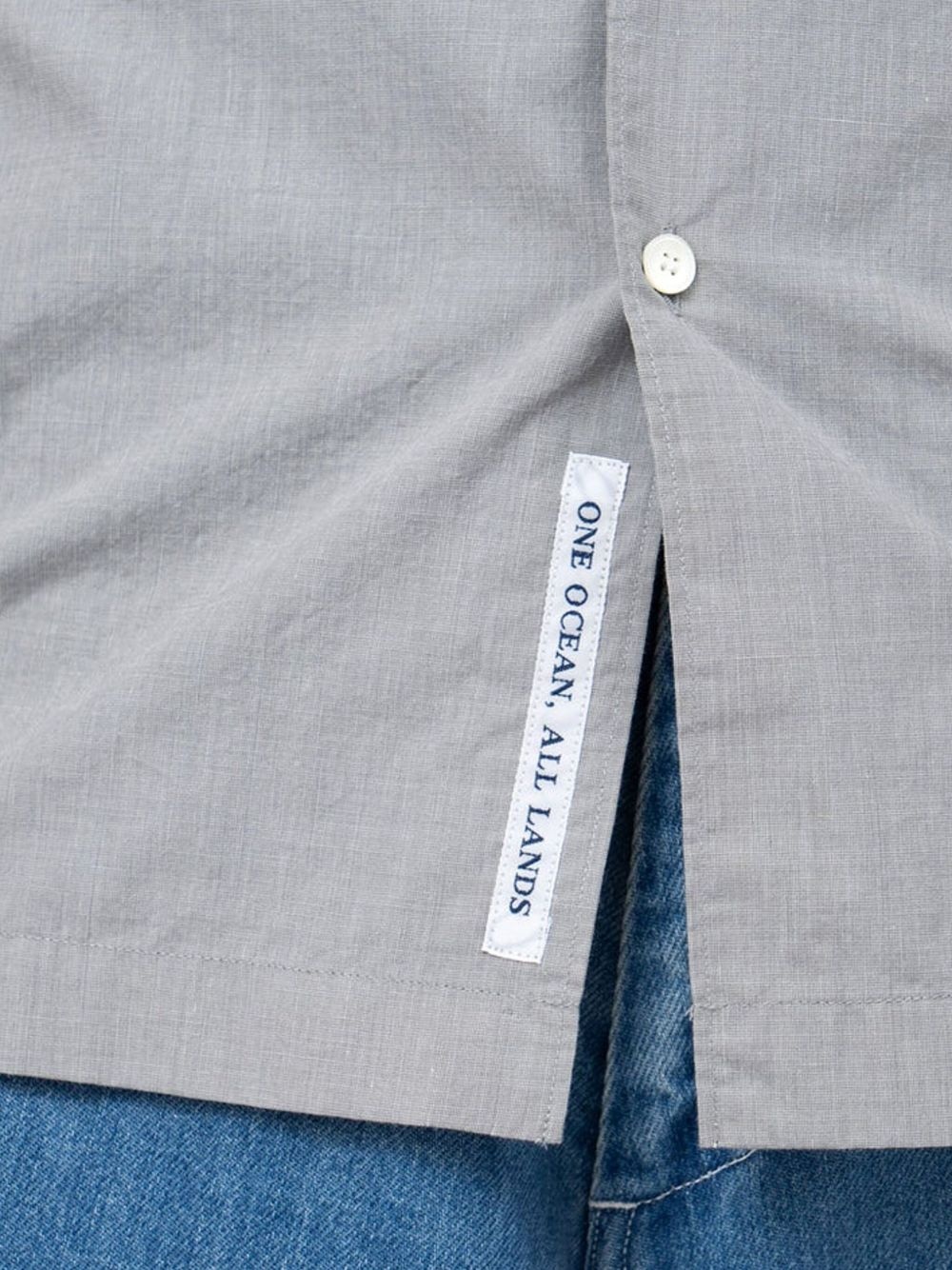 regular-collar end-on-end shirt - 6