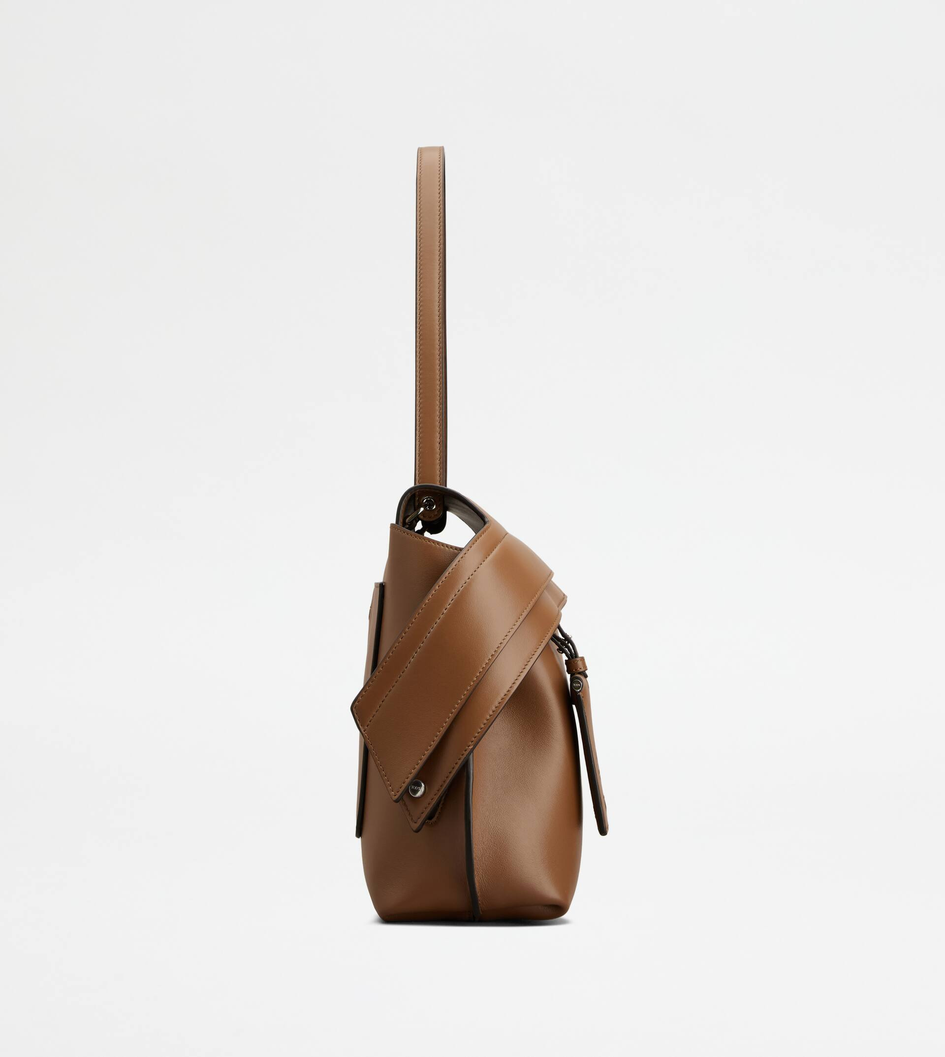 TOD'S WAVE BAG IN LEATHER MEDIUM - BROWN - 2
