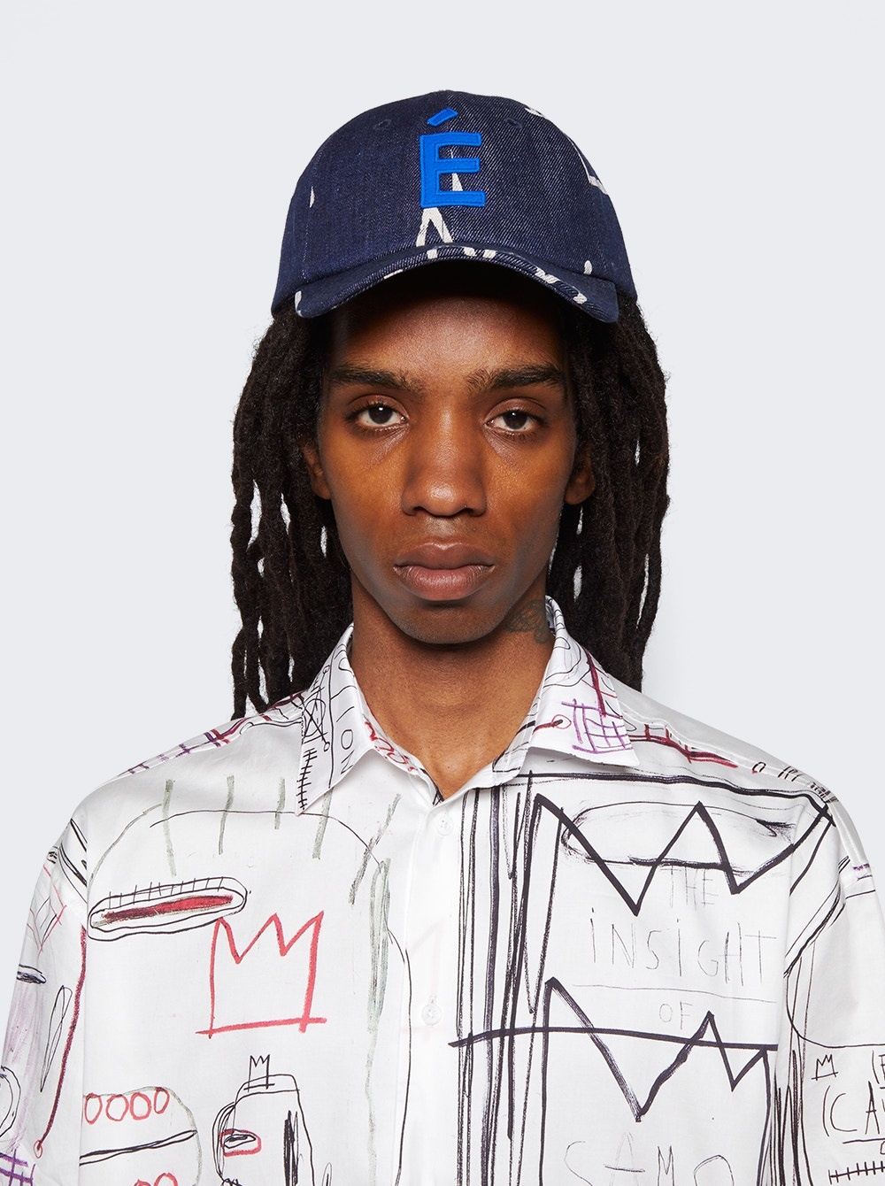x Jean-Michel Basquiat Booster Baseball Cap Crown Denim Blue - 2