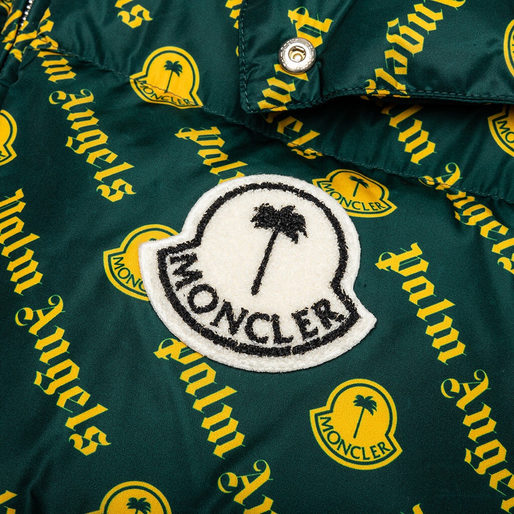 MONCLER GENIUS X PALM ANGELS THOMPSON SHORT DOWN JACKET - DARK GREEN - 3