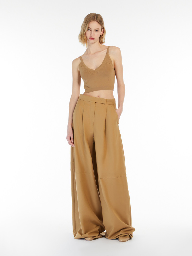 Max Mara AVORIAZ Oversize stretch cotton trousers outlook