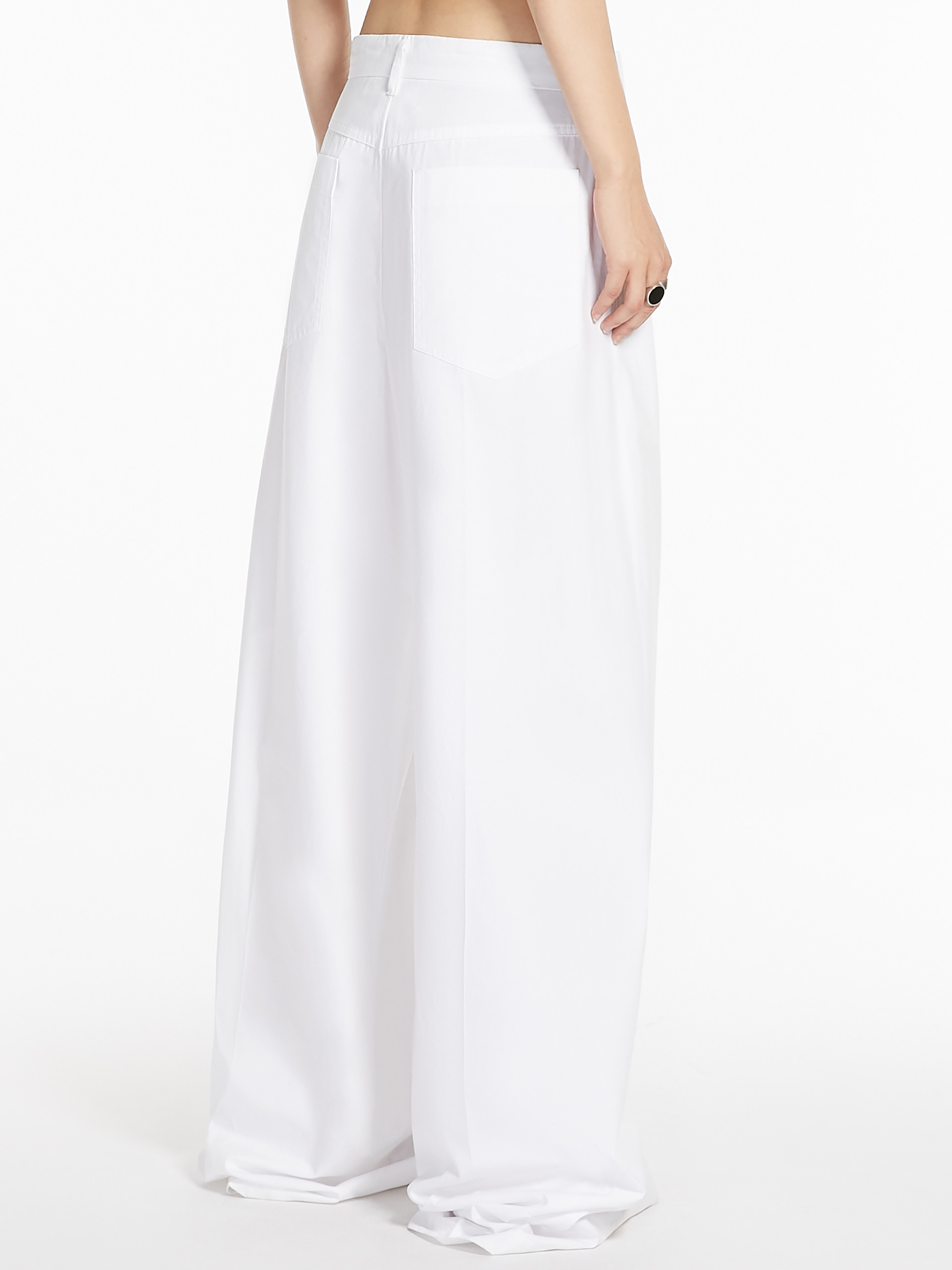 GEBE Oversized washed cotton trousers - 4