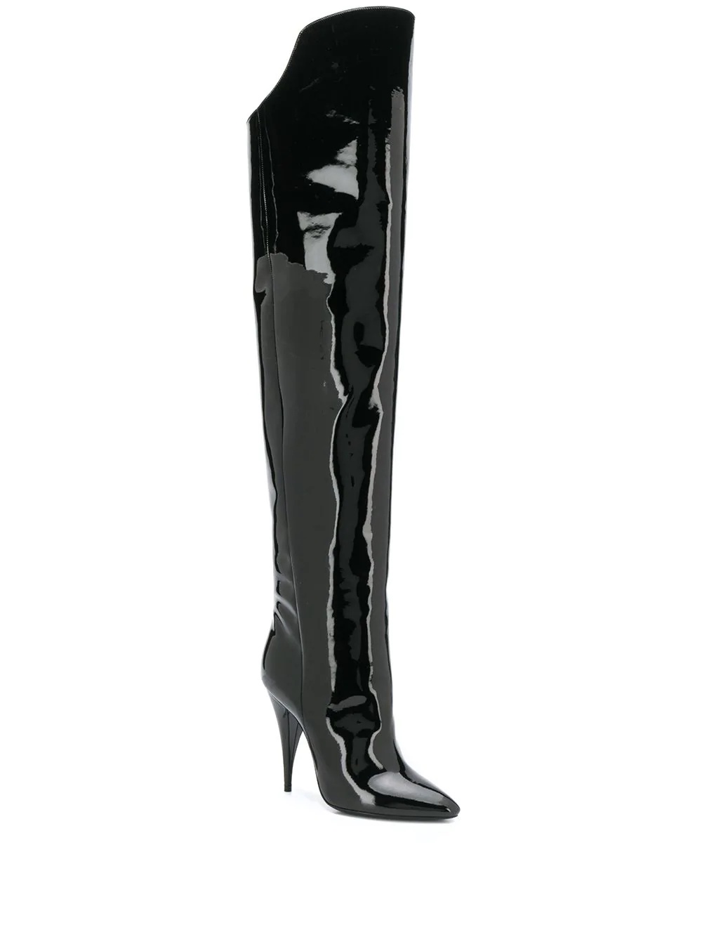 over-the-knee patent boots - 2