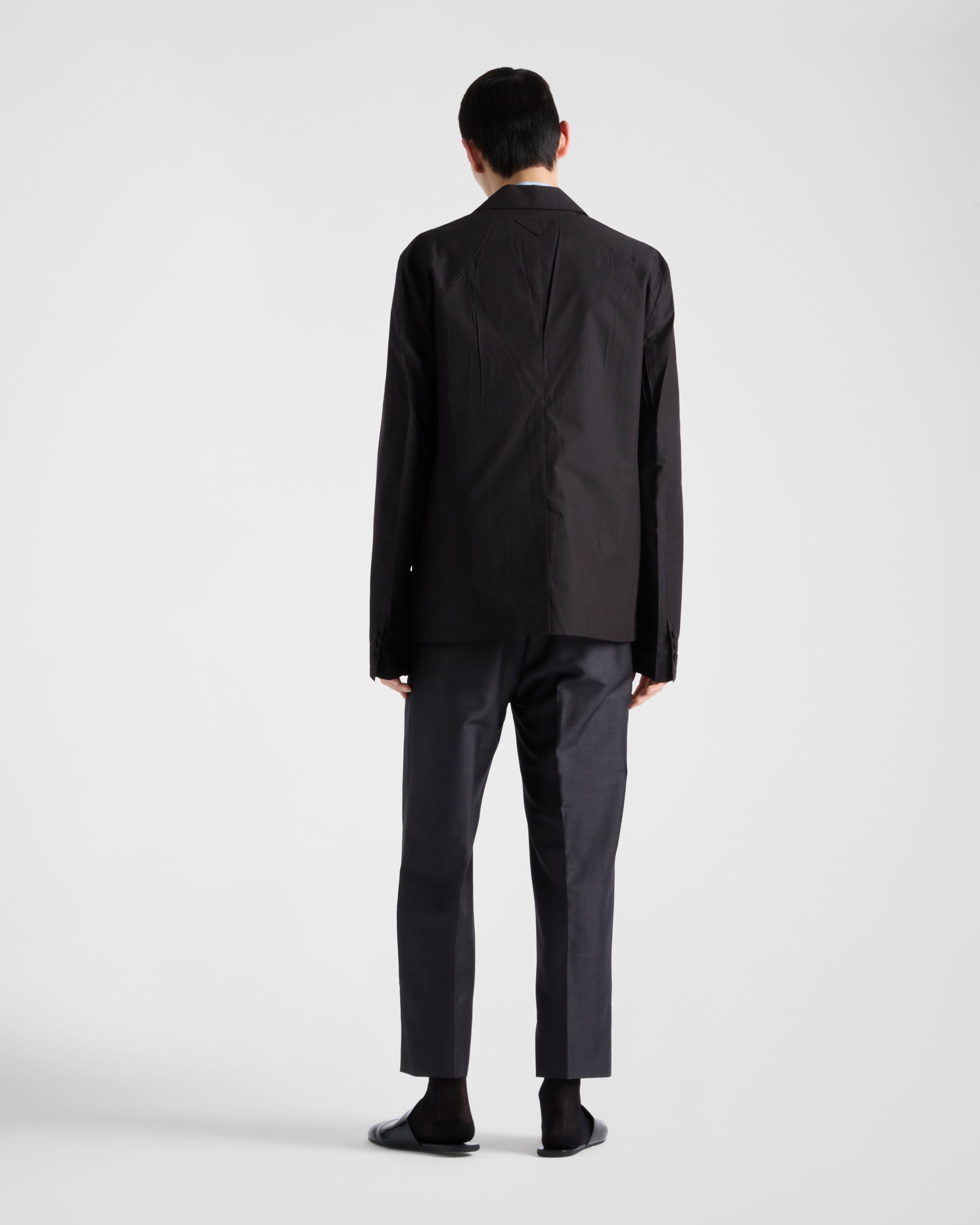 Cotton blend single-breasted jacket - 5