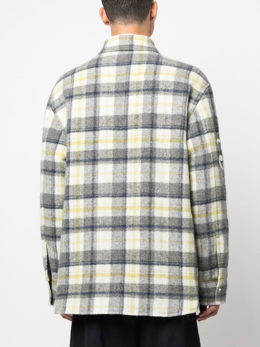 checked shirt jacket - 4