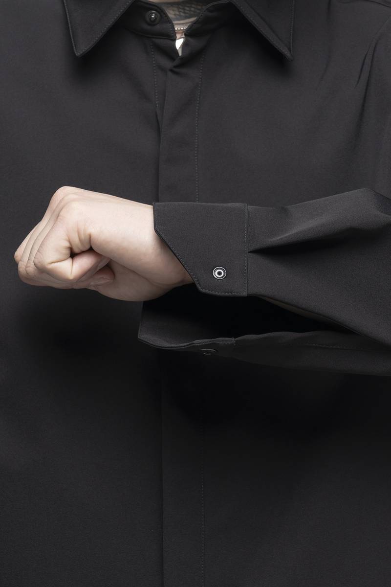 LA10-DS schoeller® Dryskin™ Press Button Shirt Jacket Black 14