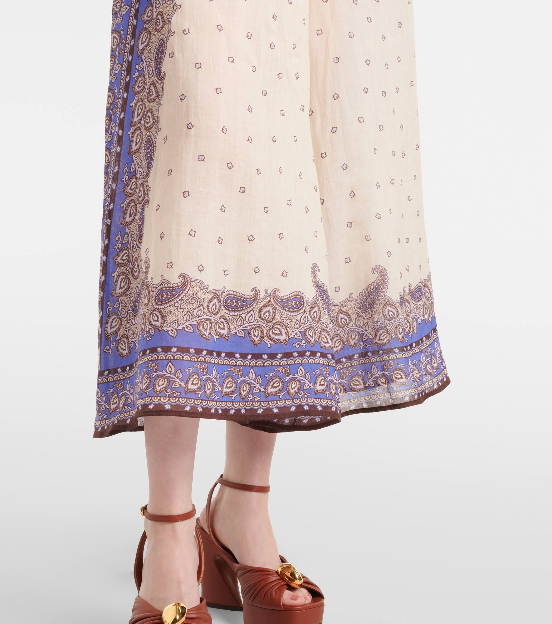 【Zimmermann】Maxine paisley ramie culottes Zimmermann Maxine Paisley Crop Ramie Wide Leg Pants | Nordstrom