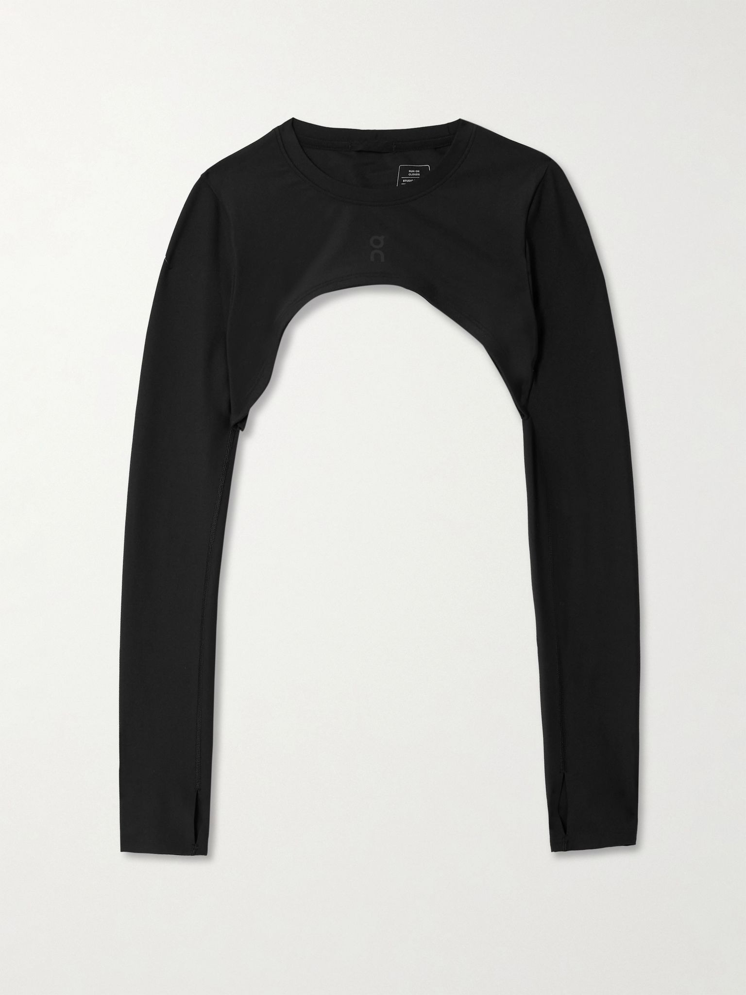 Studio recycled stretch-jersey bolero Black - 1