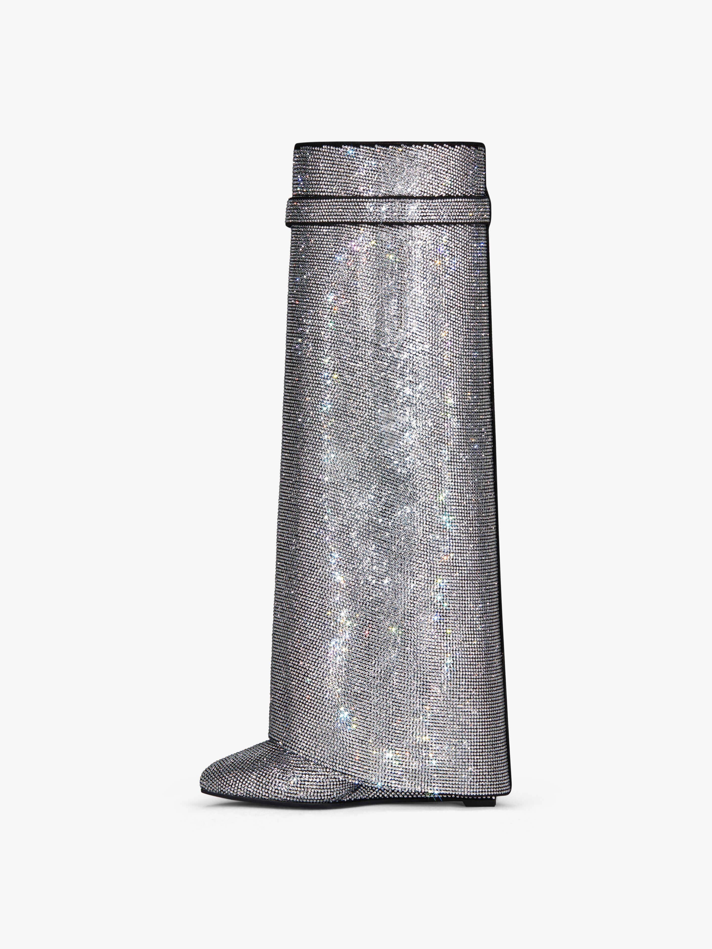 SHARK LOCK BOOTS IN SUEDE WITH STRASS - 4
