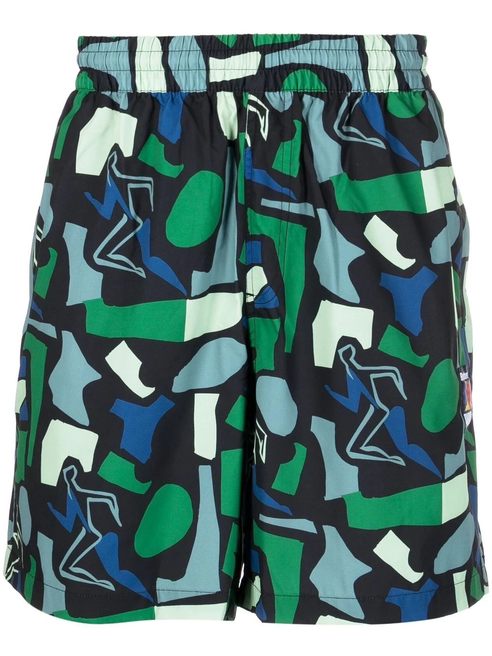 graphic-print straight-leg shorts - 1