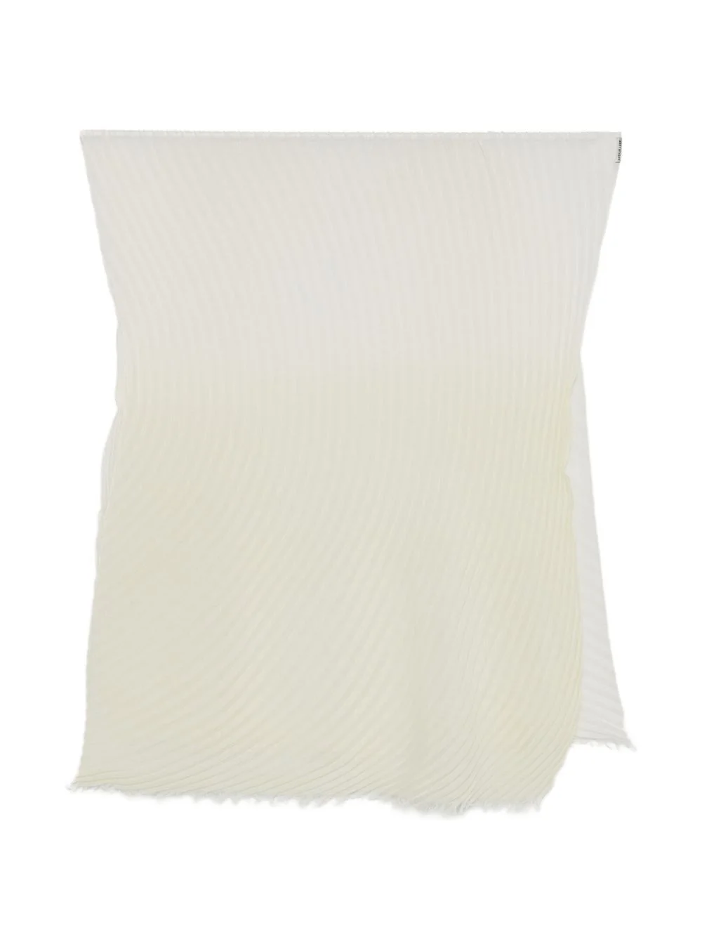 pleated frayed scarf - 1