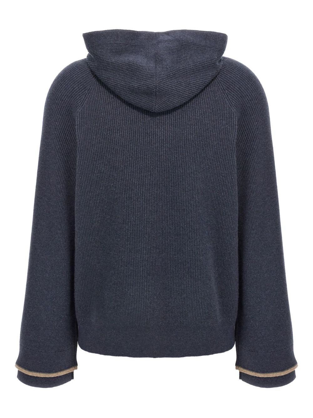 ribbed hooded sweater - 2