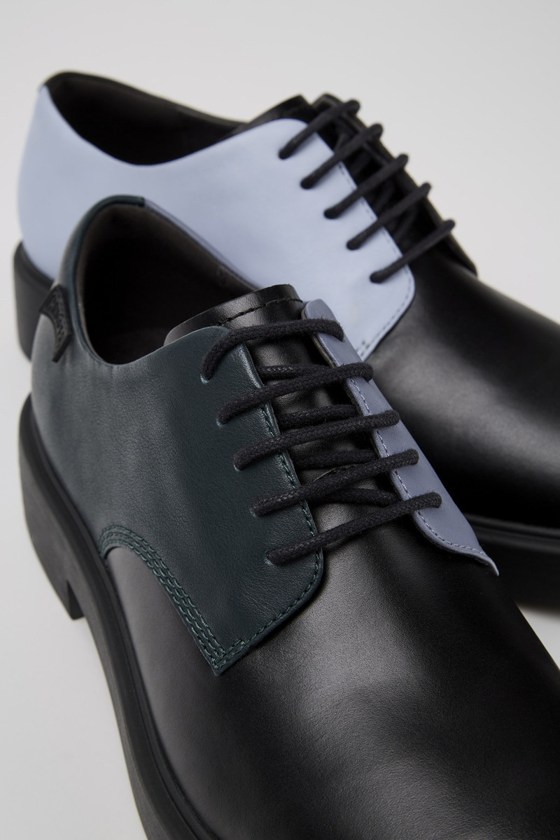 Black leather shoes for men 2