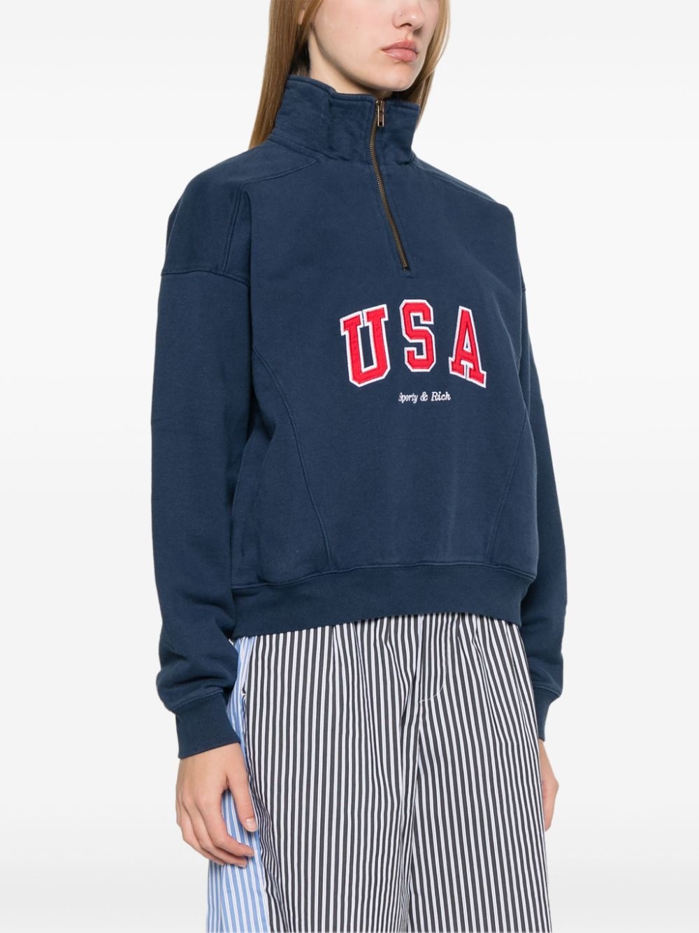 embroidered-motif sweatshirt - 3