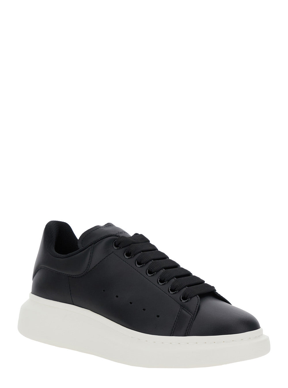 Alexander Mcqueen Men Black Low Top Sneakers With Chunky Sole In Leather Man - 2