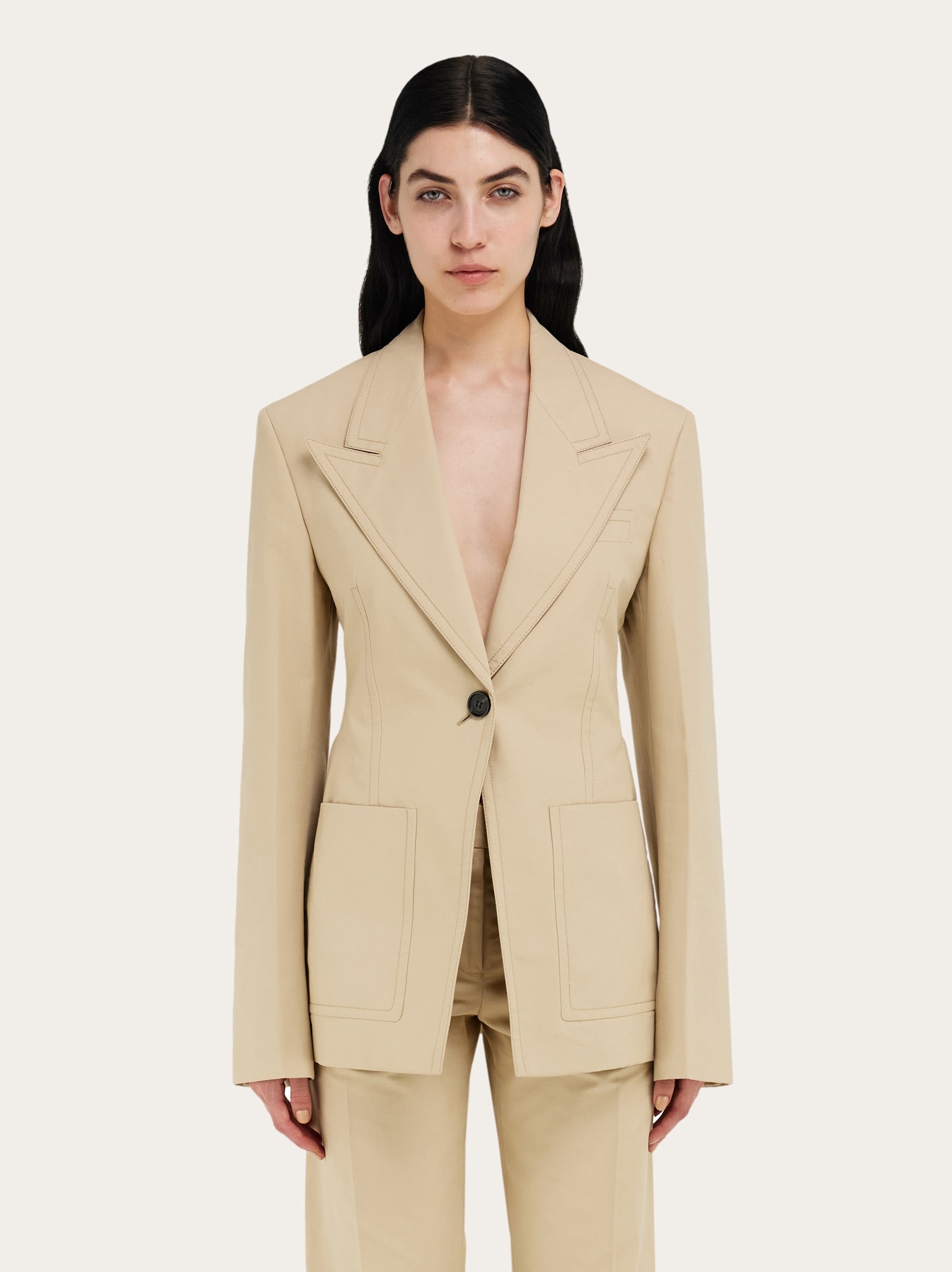 Blazer with martingale belt - 2