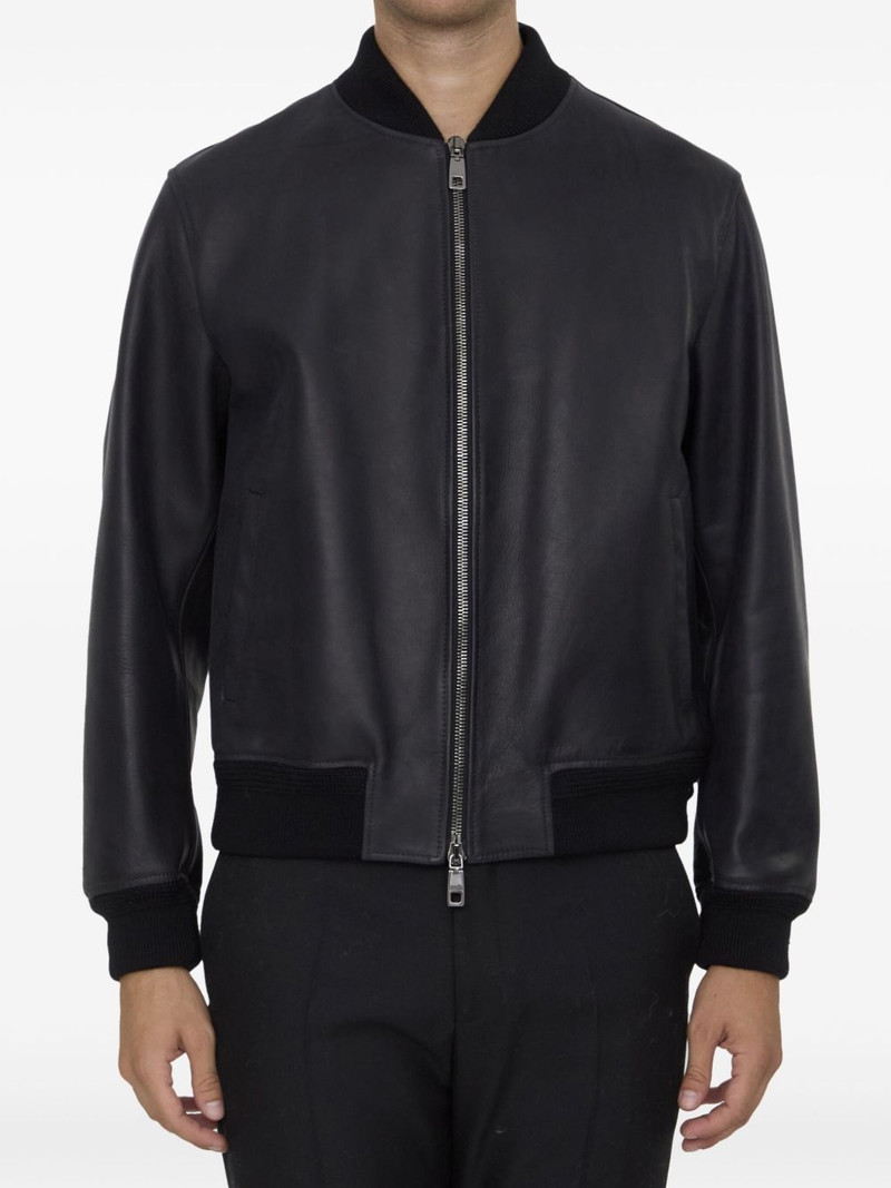 zip-up leather jacket 1