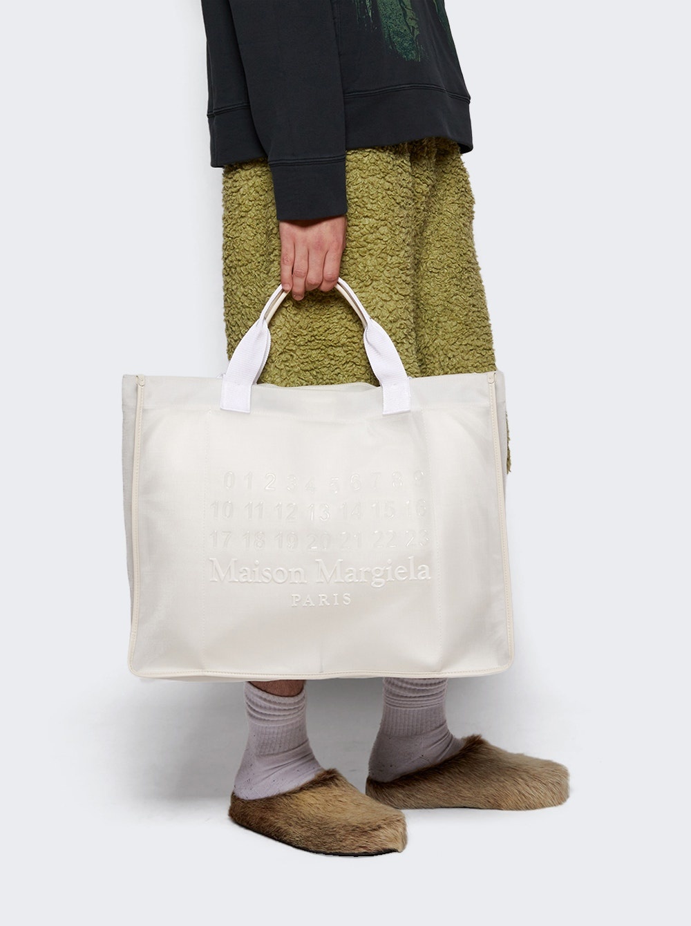 【送料&関税込】Maison Margiela Cabas Large Shoulder Bag Maison Margiela Large Cabas Tote Bag | Black | FARFETCH