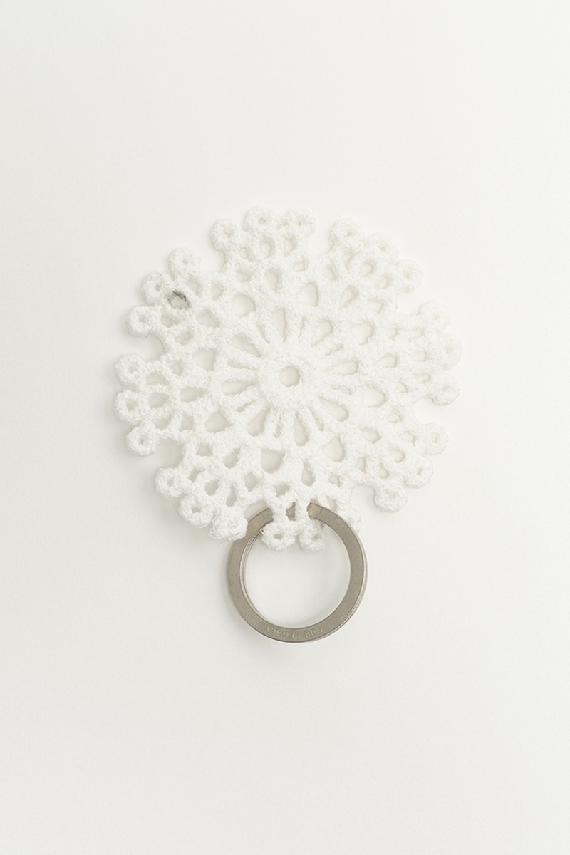 Our Legacy Snowflake Keyring White Crochet outlook