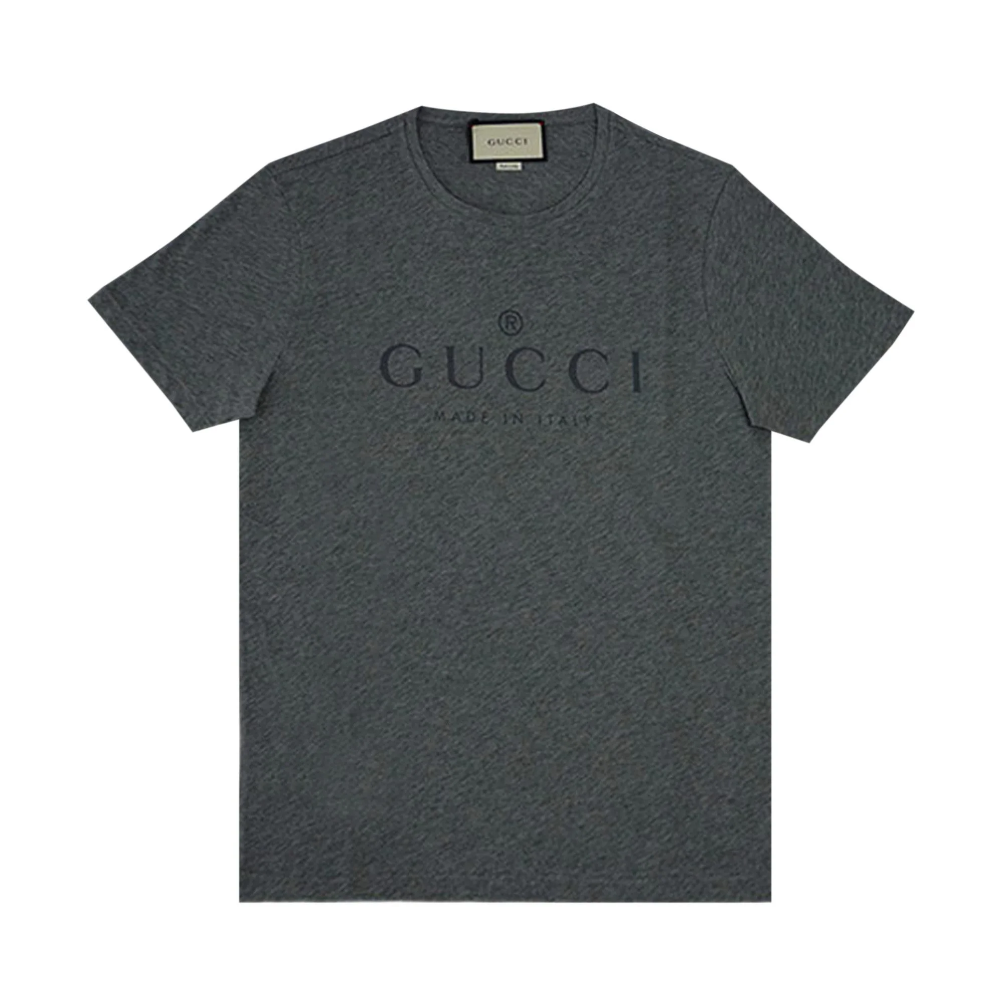 Gucci Logo Cotton T-Shirt 'Grey' - 1