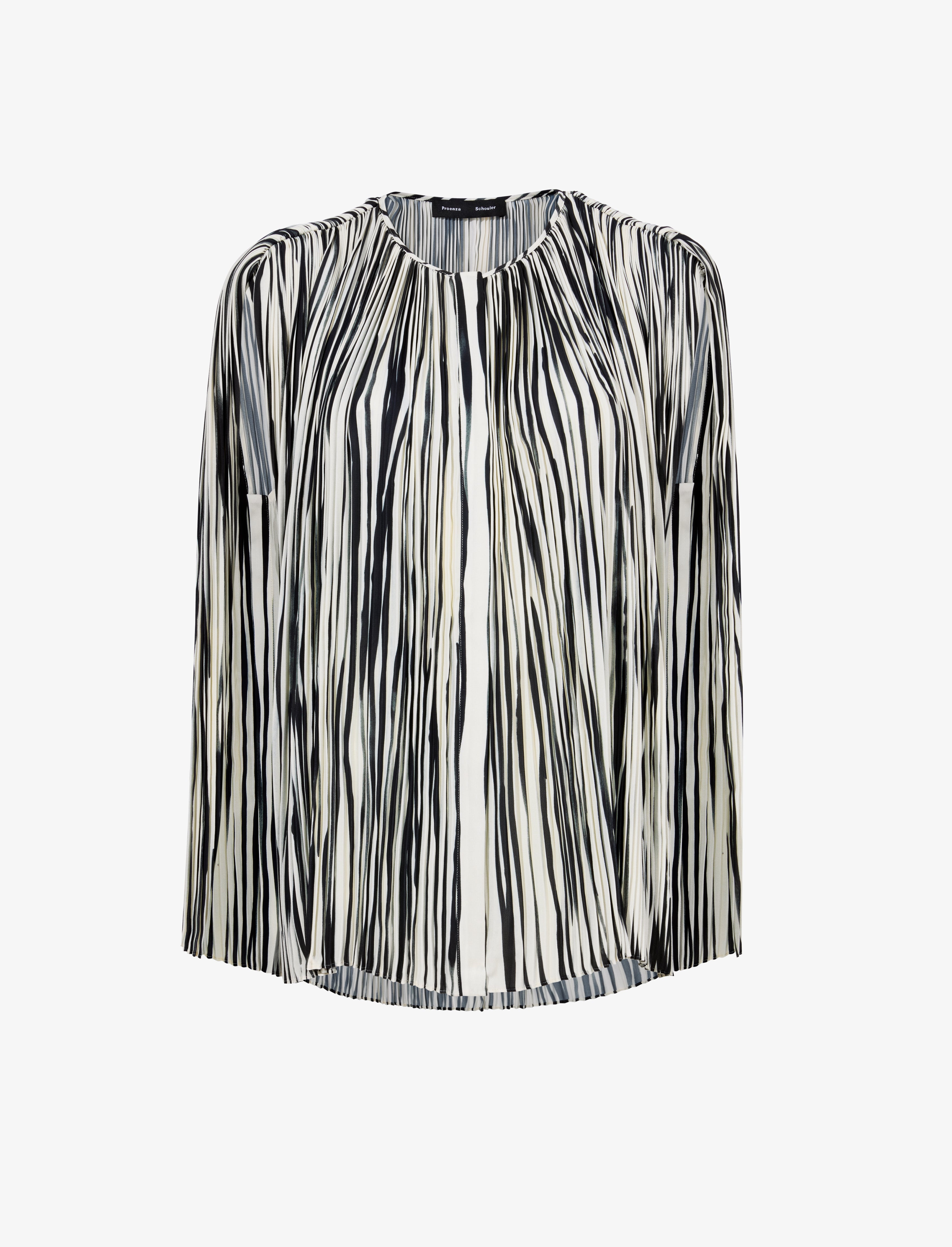 Wade Top in Printed Sheer Pleated Chiffon - 1