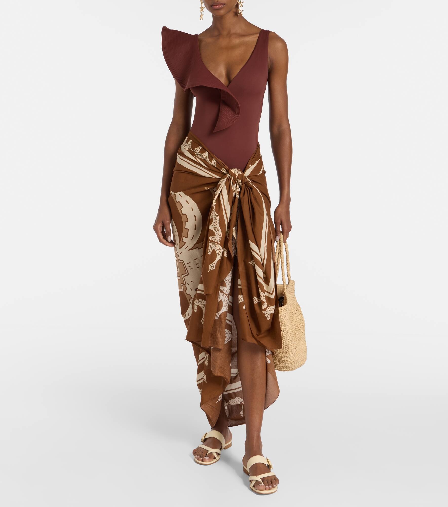 Cotton printed beach cover-up - 2