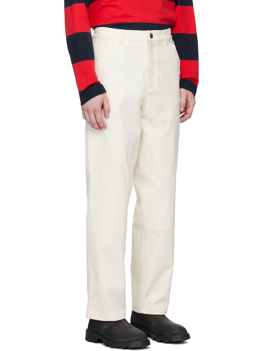 Off-White Stretch Cotton Trousers - 2