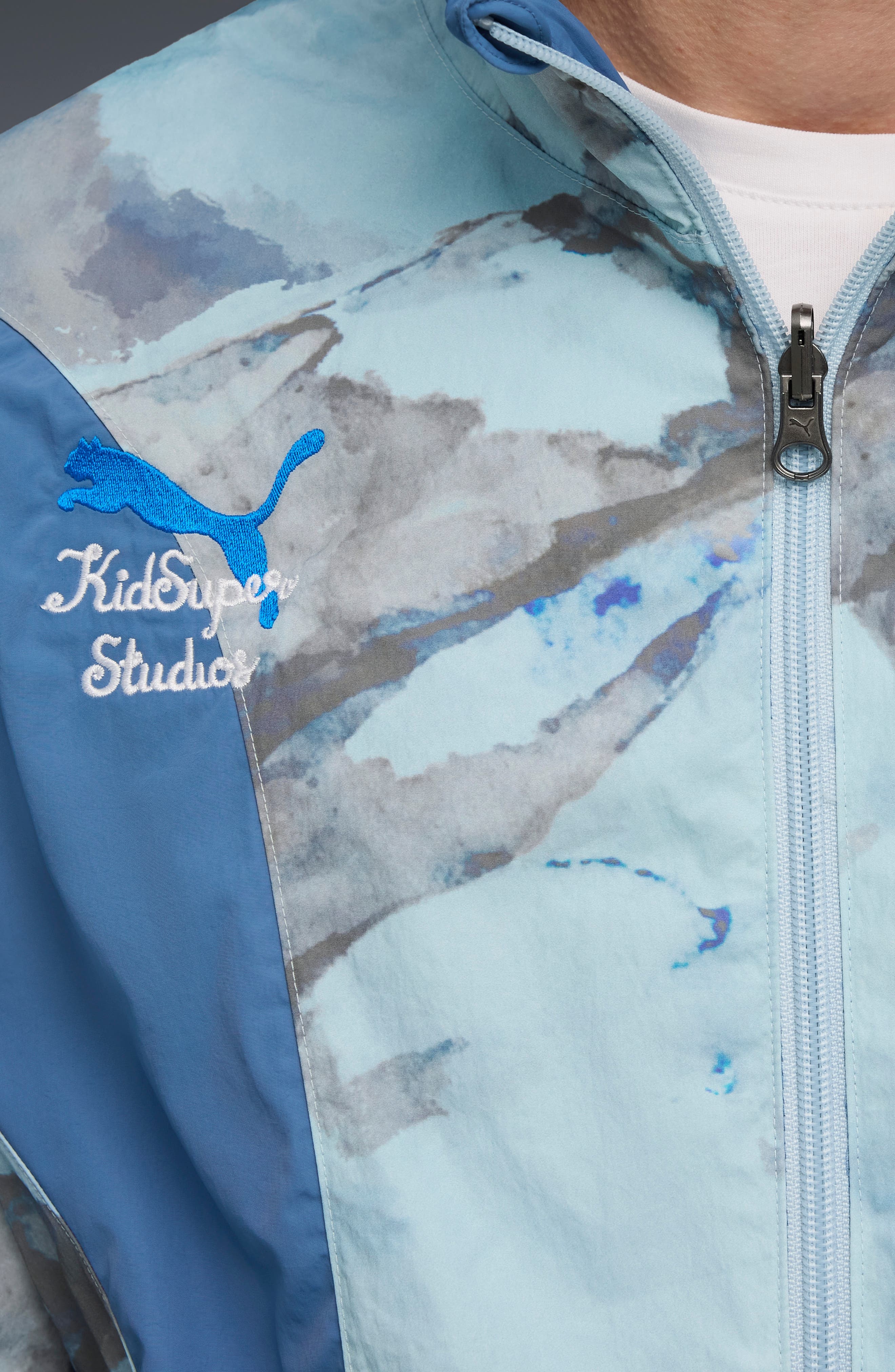 PUMA x KidSuper MTY Reversible Nylon Jacket in Blue Horizon-Electro Royal at Nordstrom - 6