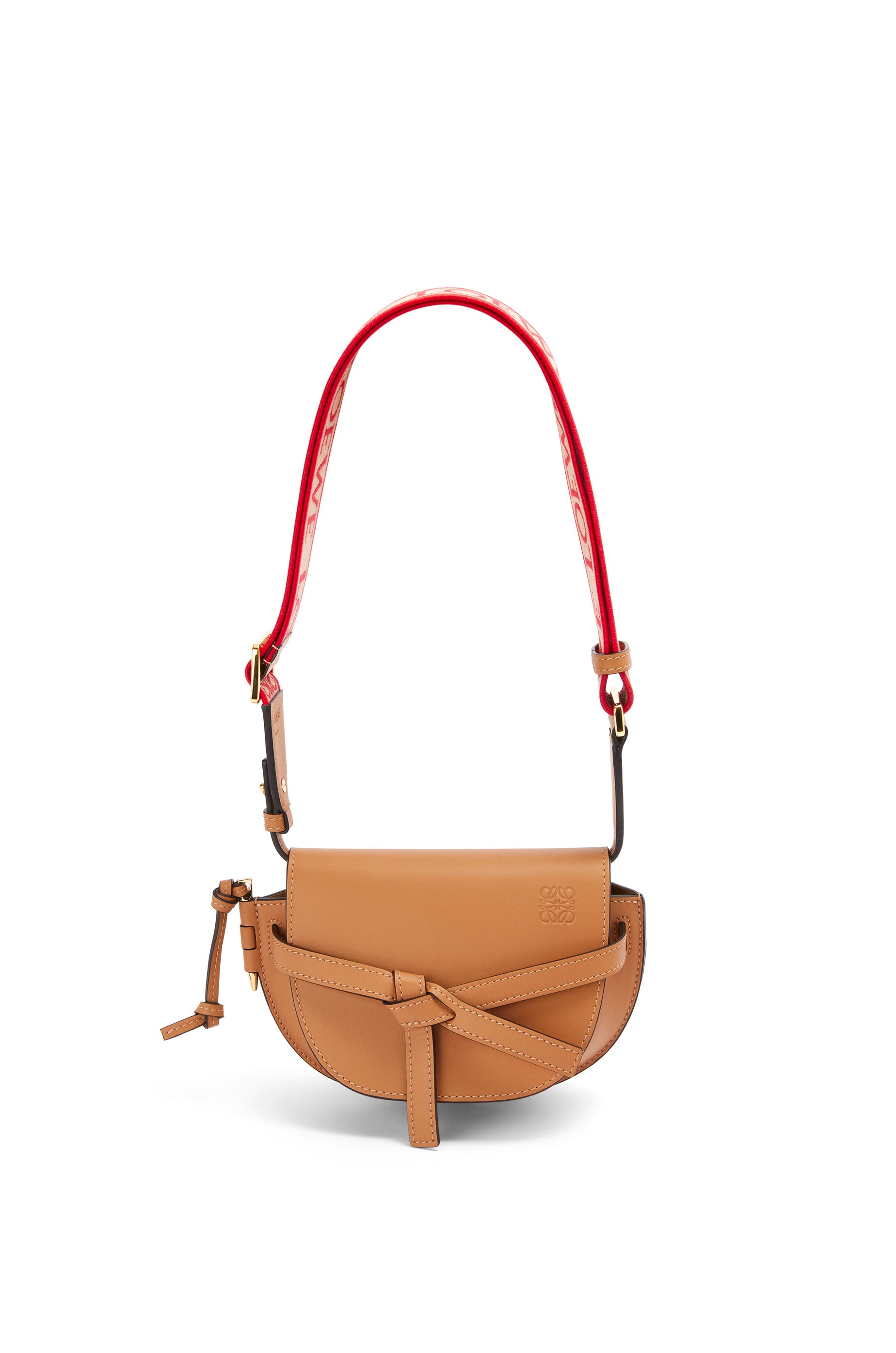 Mini Gate Dual bag in soft calfskin and jacquard - 6