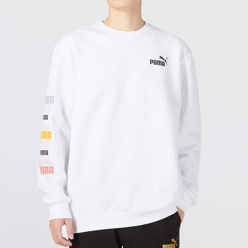 PUMA Ess Logo Repeat Graphic Crew 'White' 675128-02 - 3