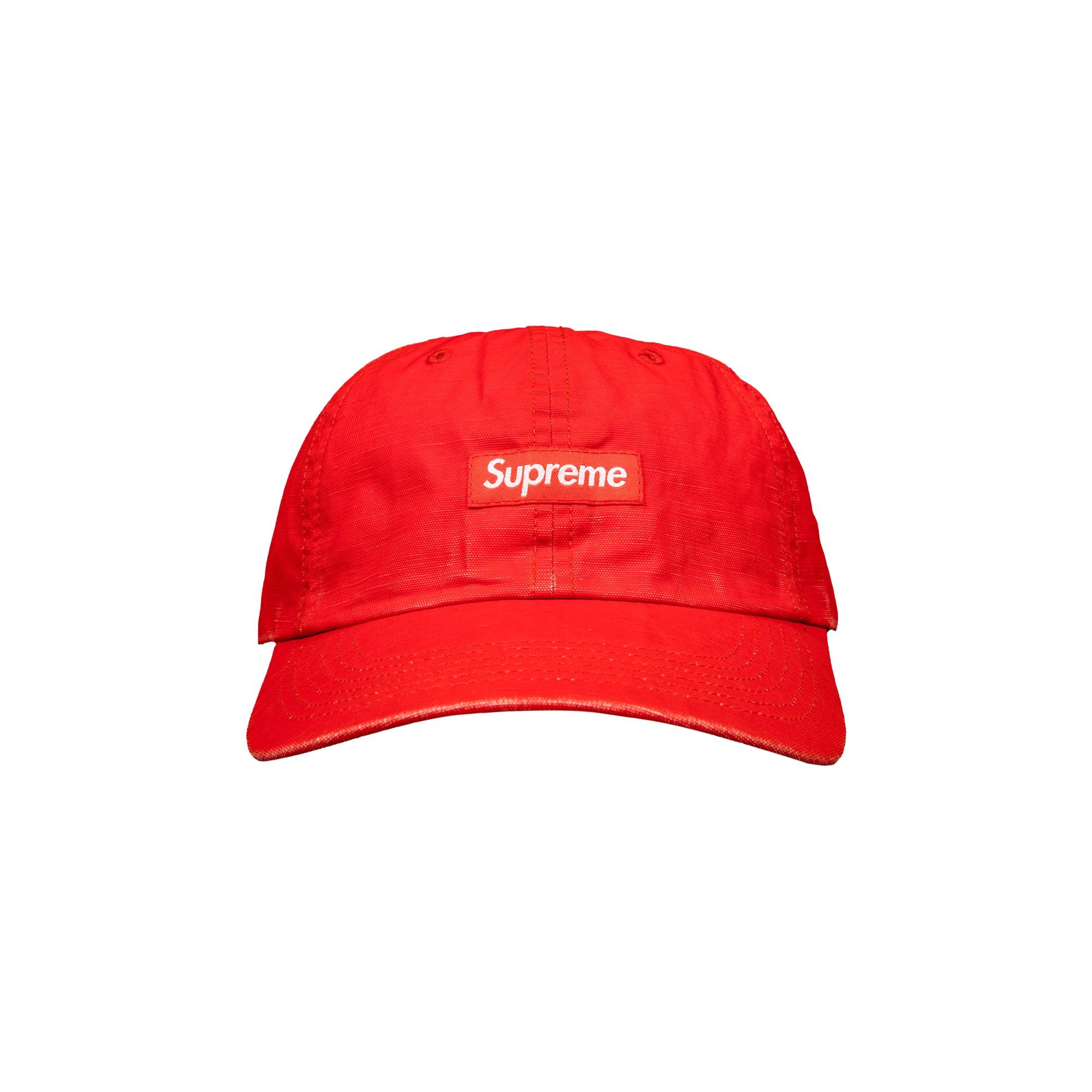 Supreme Supreme Small Box Coated Linen 6-Panel 'Red' | goat