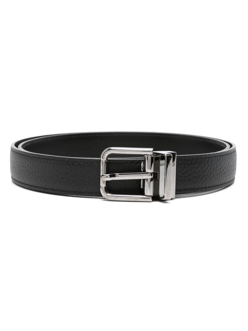logo-embossed buckle belt 1
