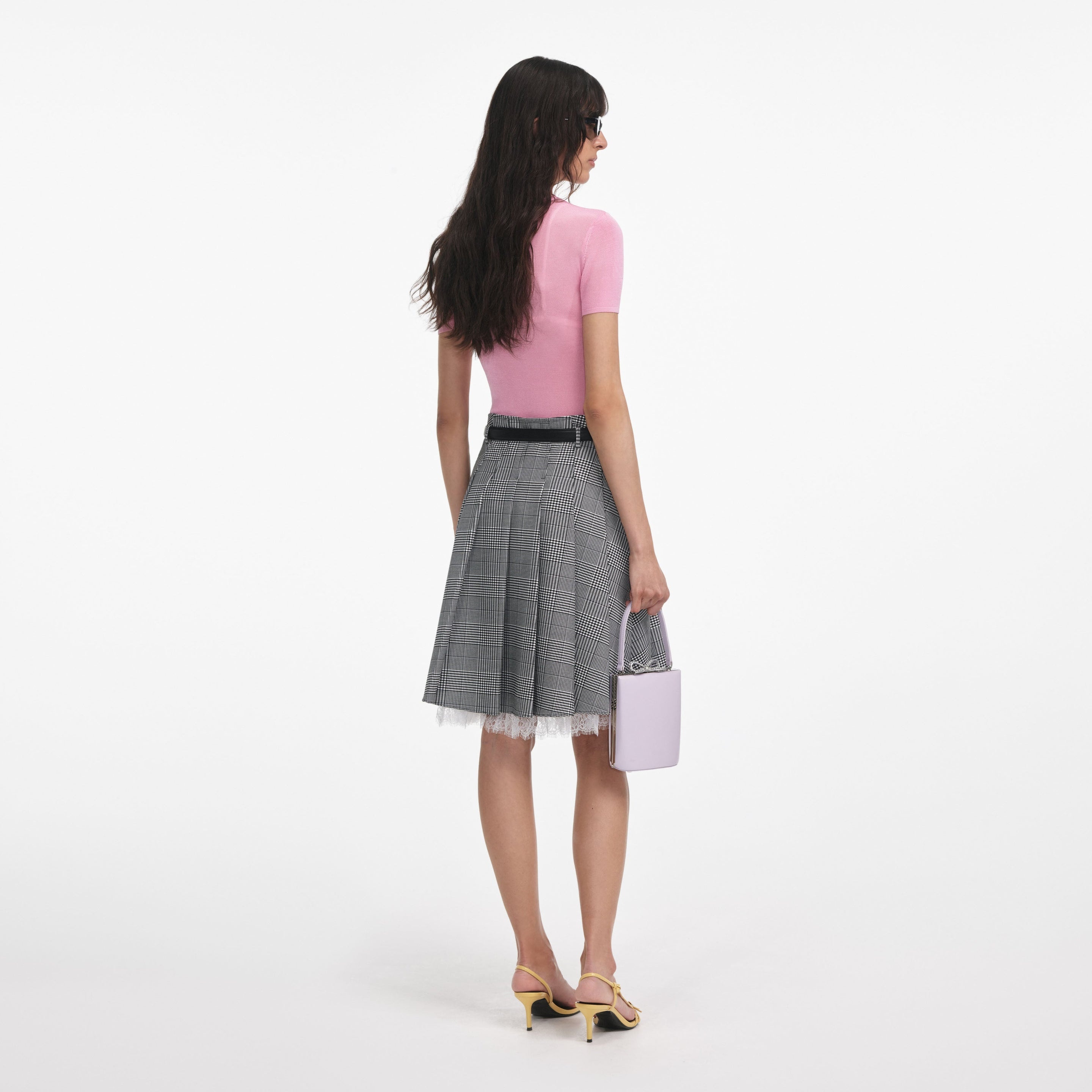 Pink Viscose Knit Short Sleeve Top - 3