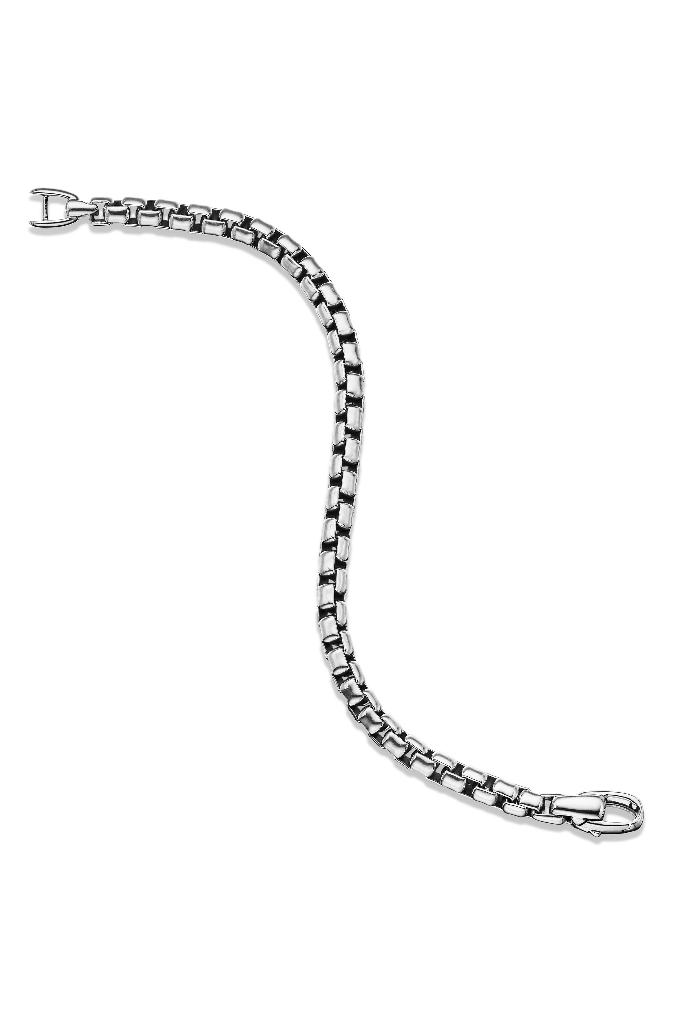 David Yurman Men's Large Box Chain Link Bracelet, 5mm in Silver at Nordstrom - 5