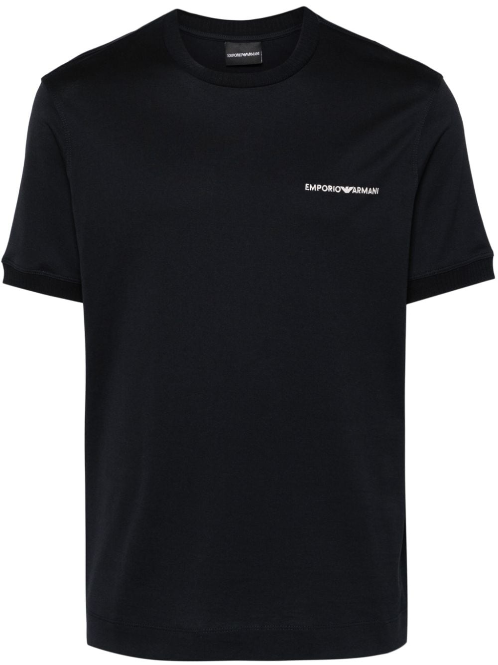 logo-embroidered cotton T-shirt - 1