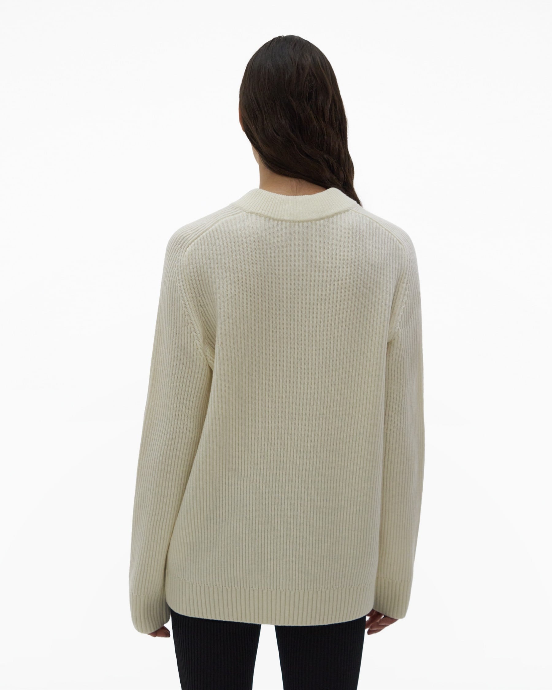 WOOL-CASHMERE V-NECK SWEATER - 4