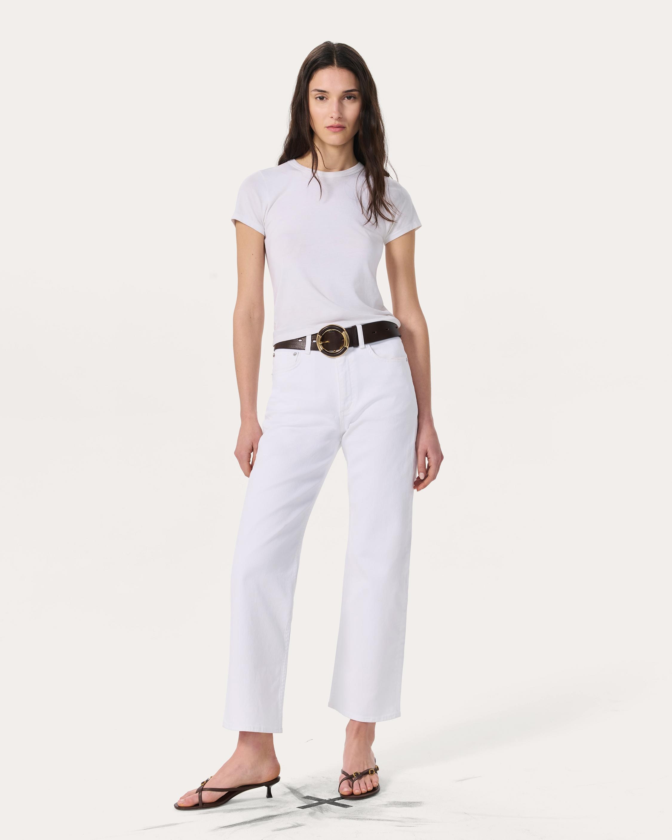 Shea Relaxed Straight Jeans
Lightweight Rigid in Optic White - 2