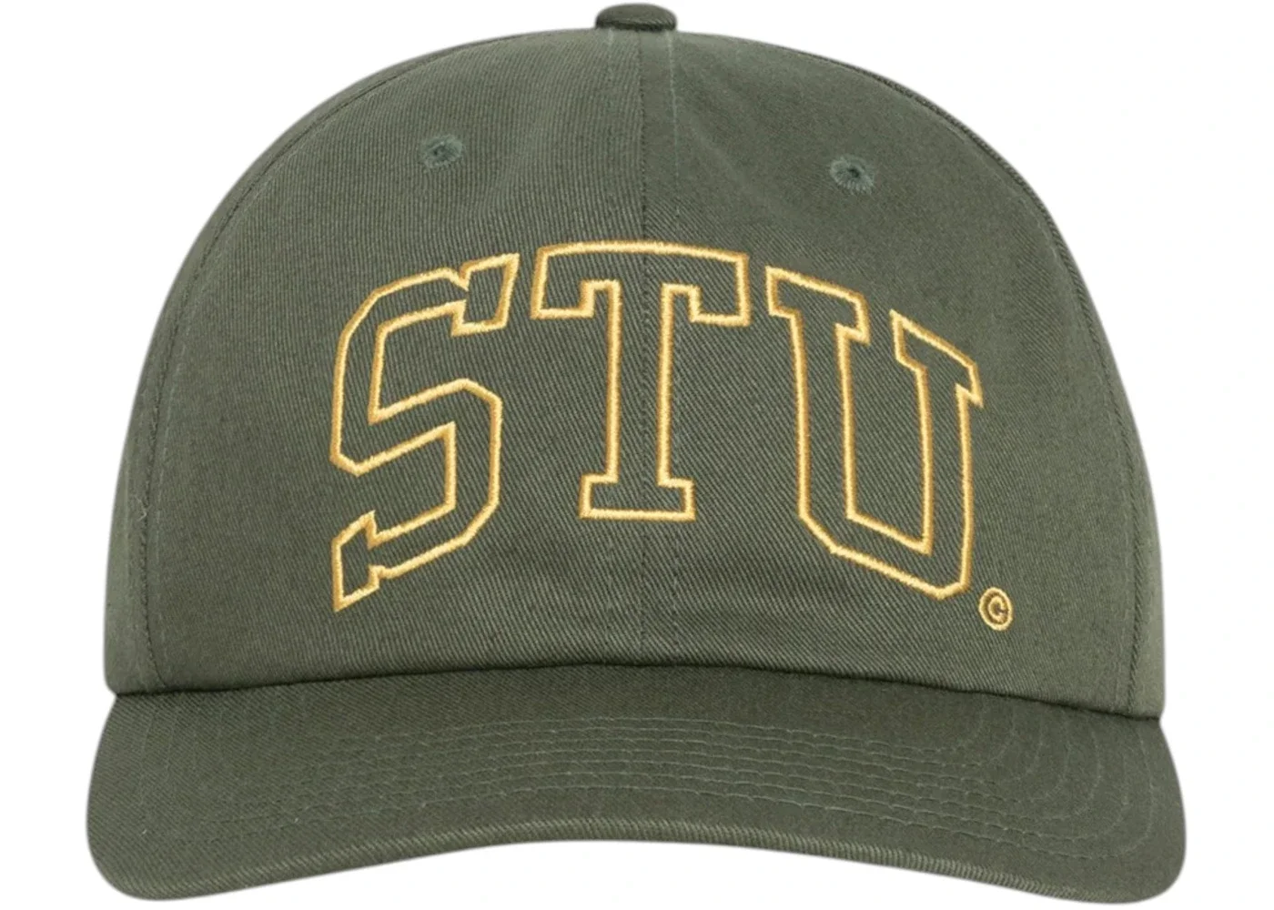 Stussy Mid-Depth Stu Arch Strapback Olive - 1