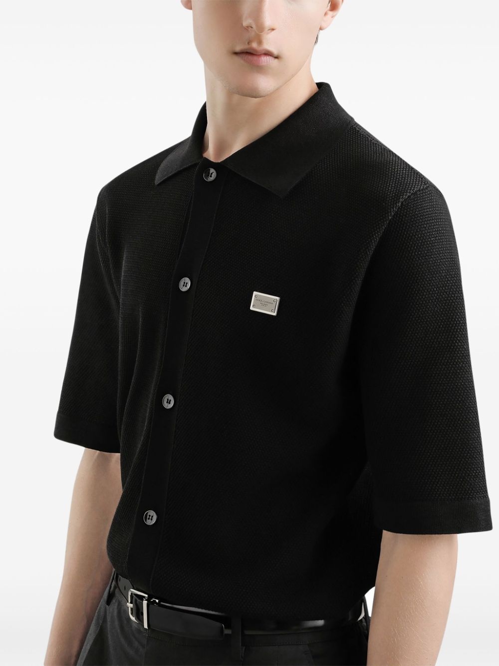 logo-plaque shirt - 3