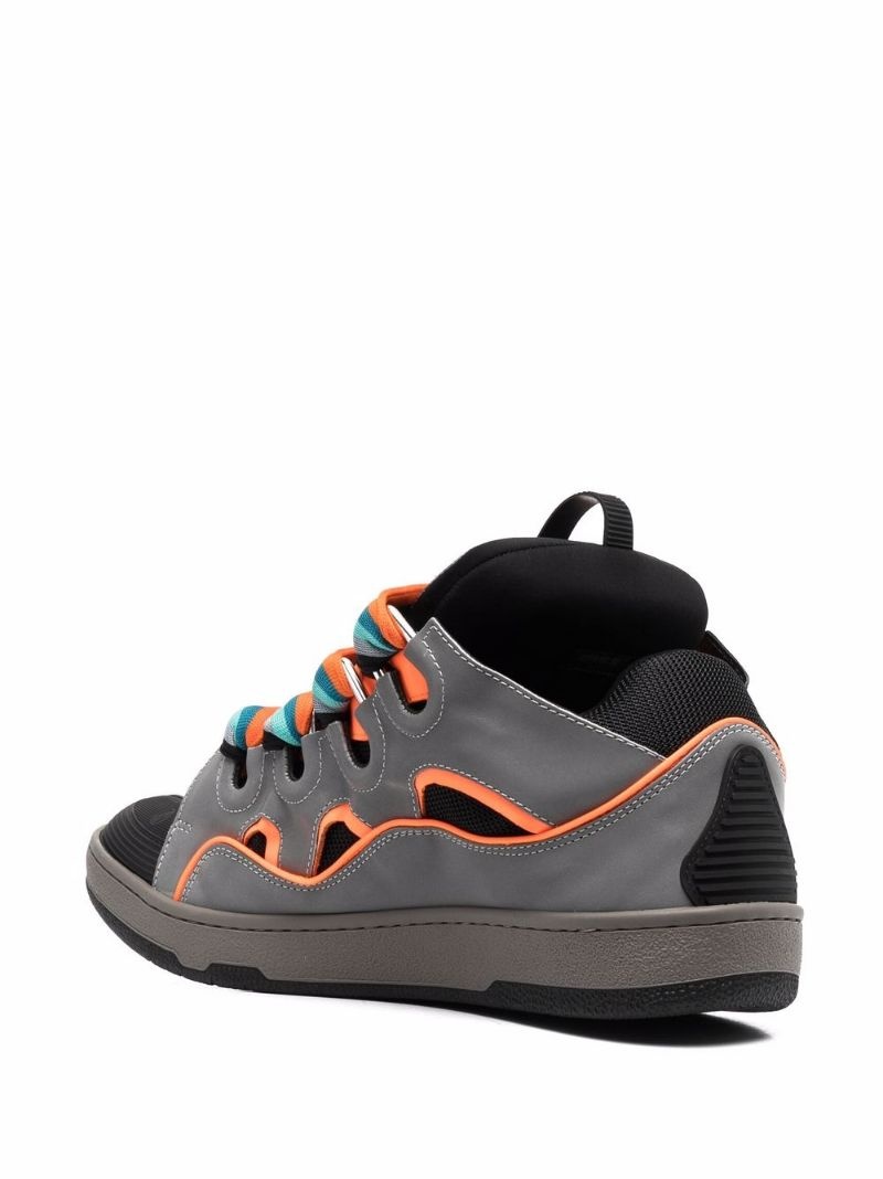Curb leather trainers - 3