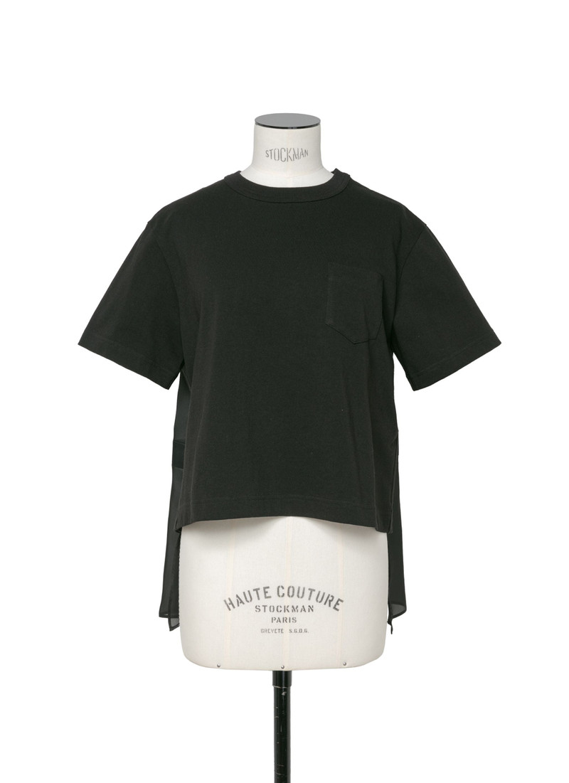 Nylon Twill Mix Cotton Jersey T-Shirt - 1