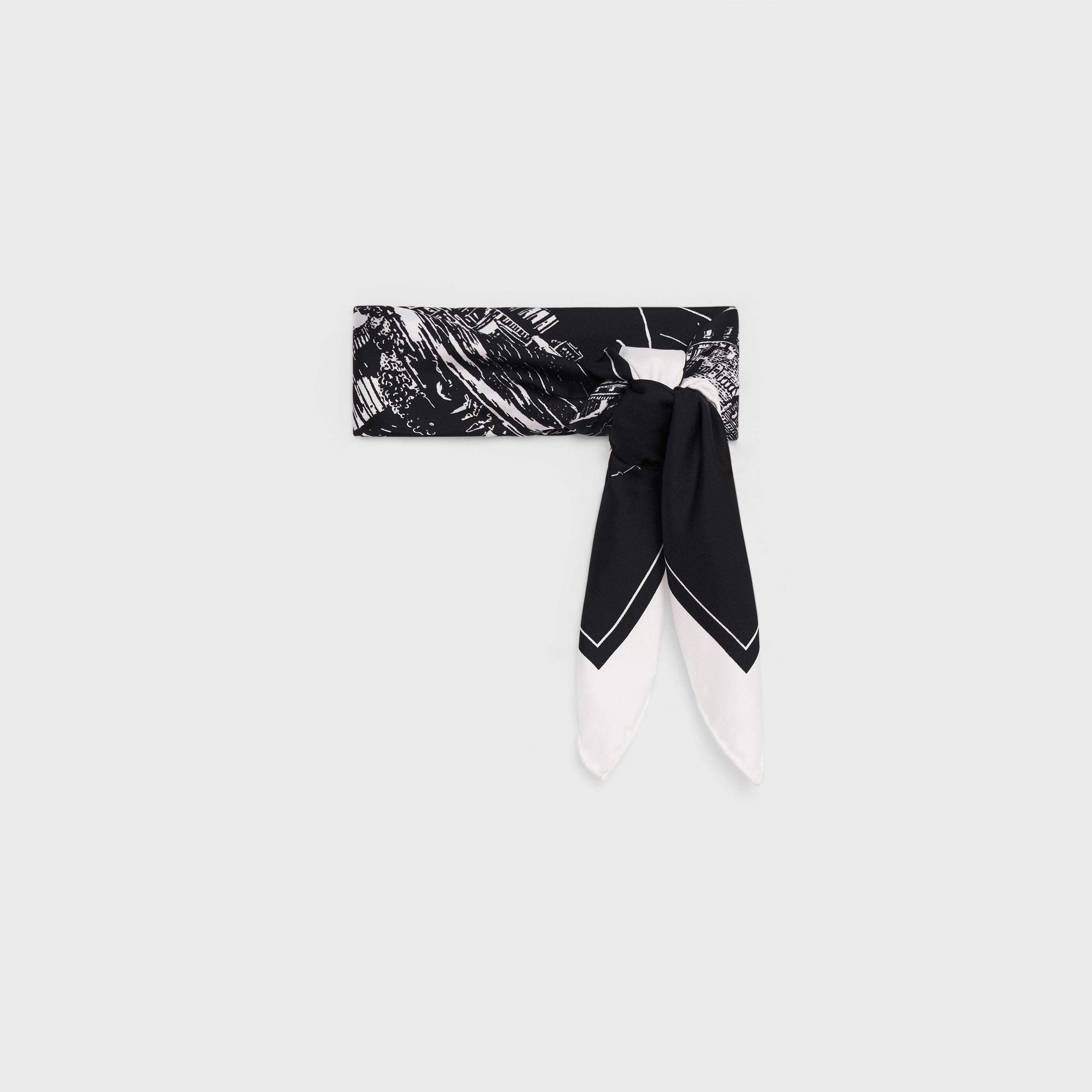 BANDANA IN PRINT SILK TWILL - 1