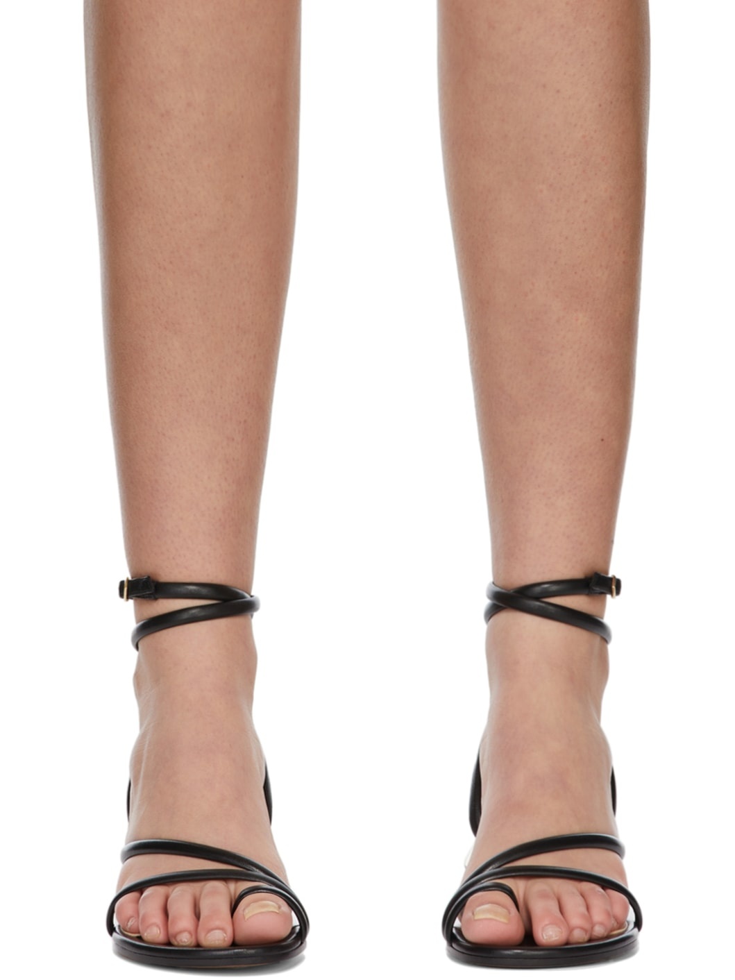 Black Beya Maxi Heeled Sandals - 2